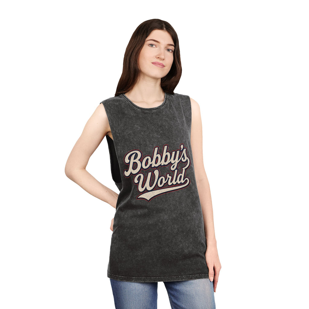 Bobby's World Stonewash Tank Top – Vintage Script Muscle Tee