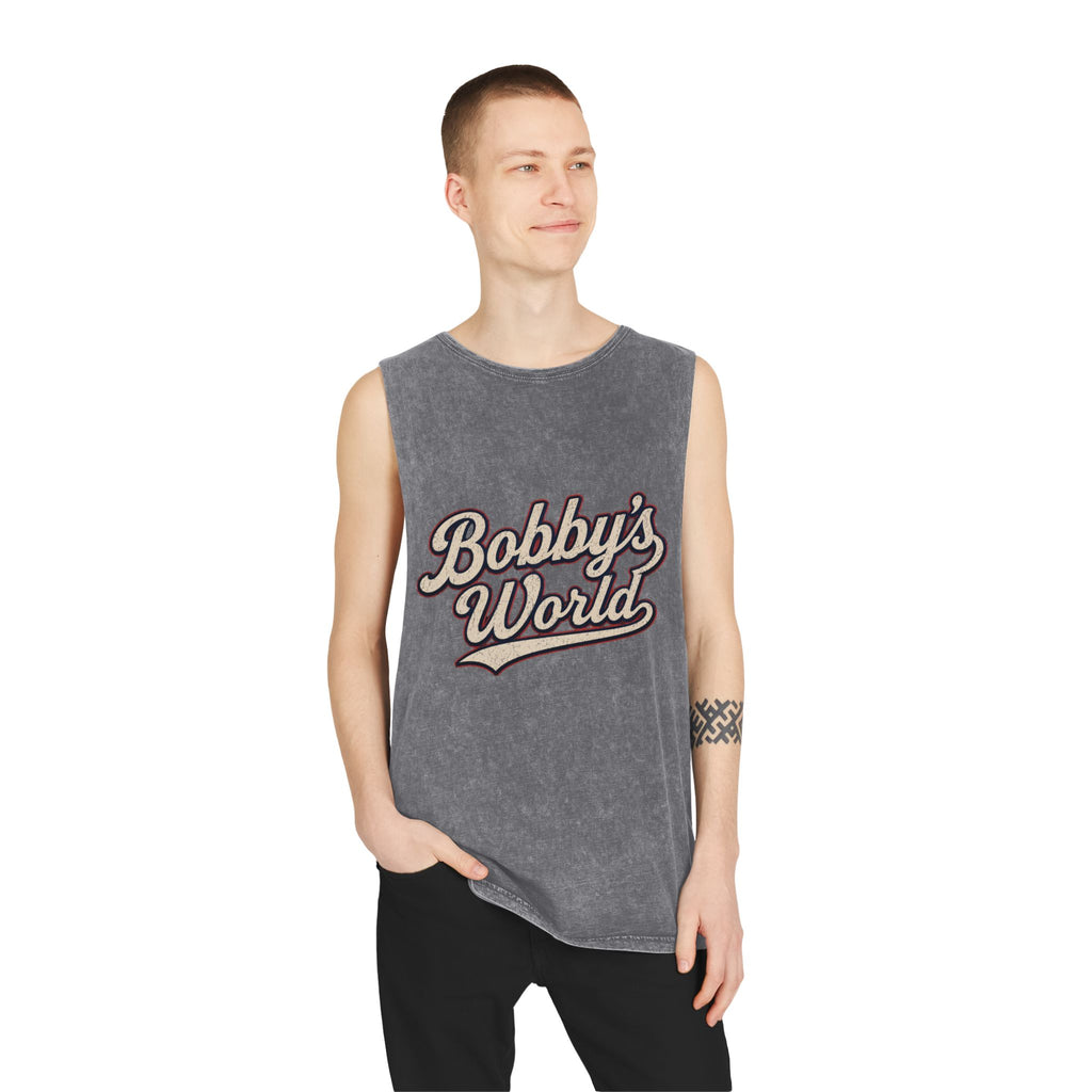 Bobby's World Stonewash Tank Top – Vintage Script Muscle Tee