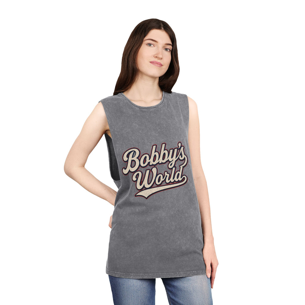 Bobby's World Stonewash Tank Top – Vintage Script Muscle Tee
