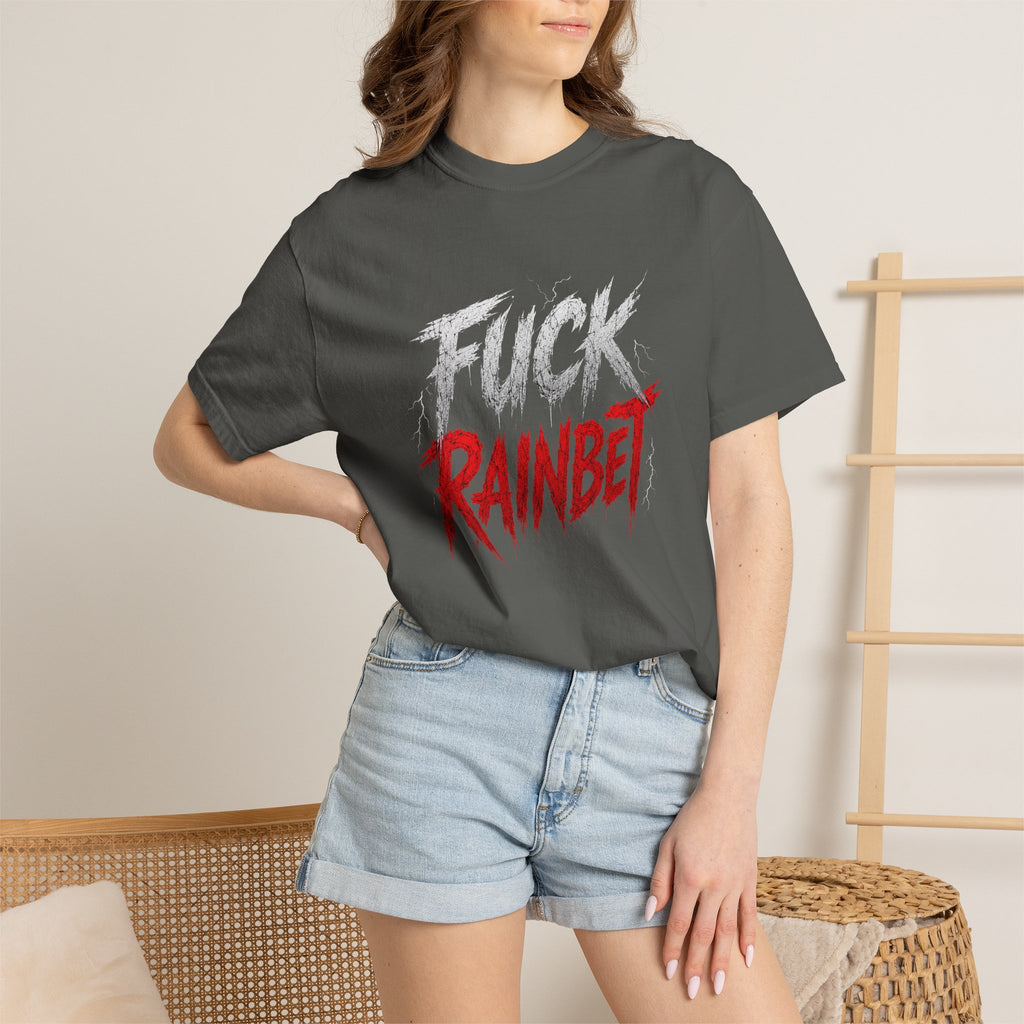 F*** Rainbet T-Shirt | Bold Graphic Text, Distressed Script