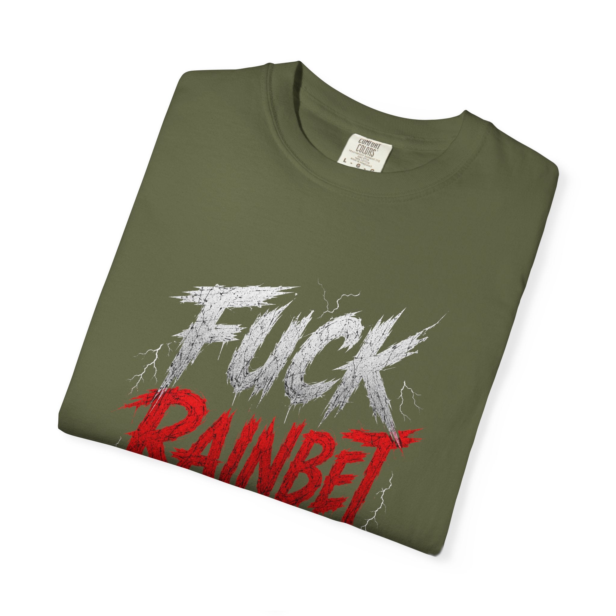 F*** Rainbet T-Shirt | Bold Graphic Text, Distressed Script