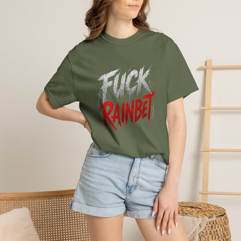 F*** Rainbet T-Shirt | Bold Graphic Text, Distressed Script