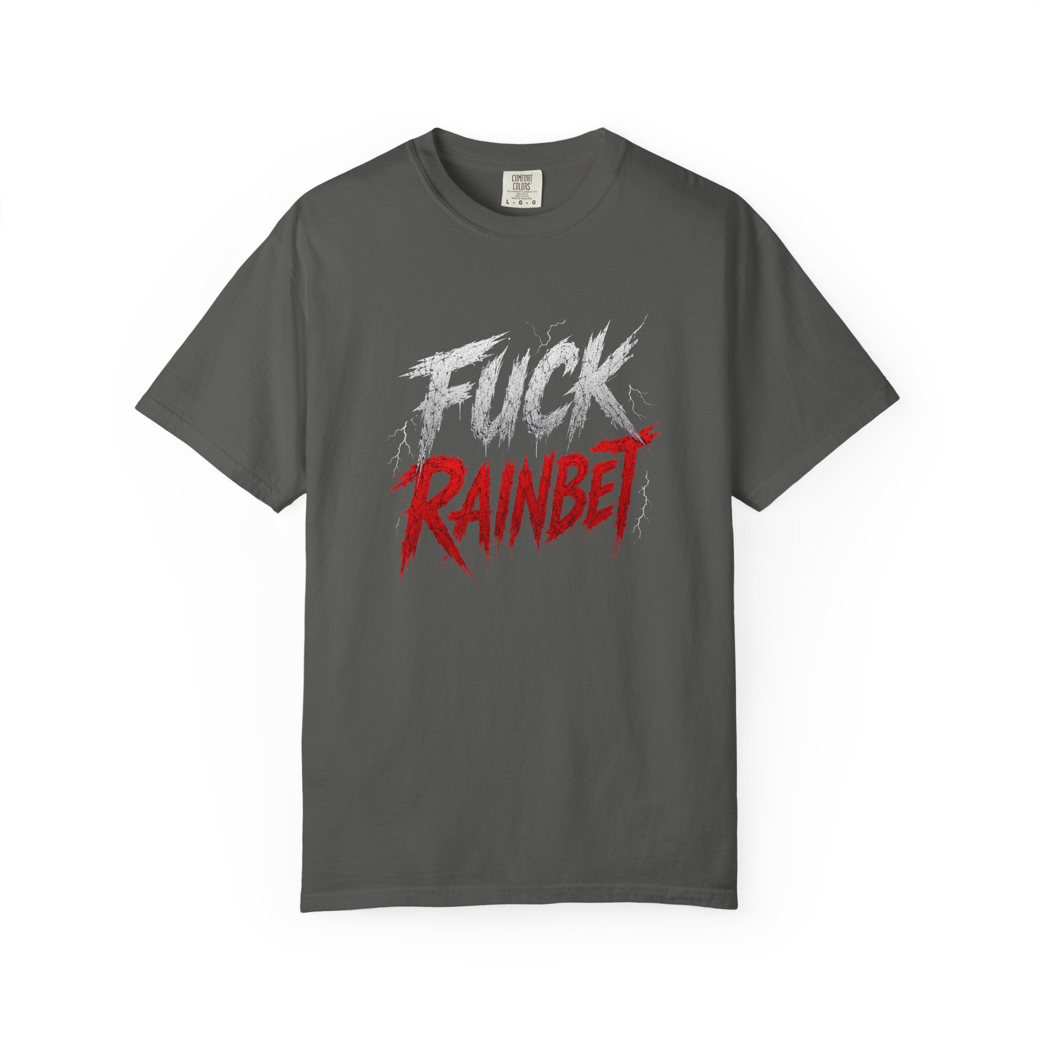 F*** Rainbet T-Shirt | Bold Graphic Text, Distressed Script