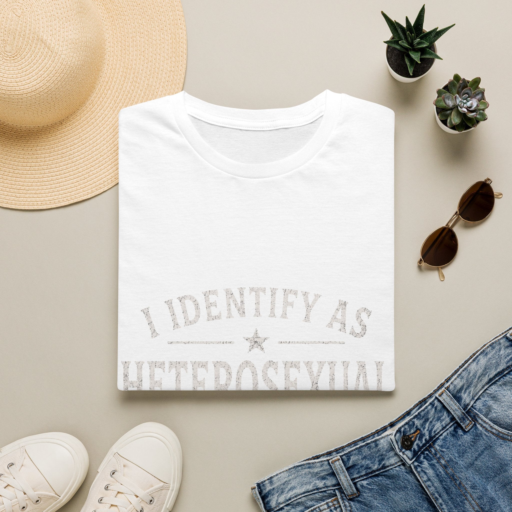 I Identify As Heterosexual T-Shirt — Statement Pride Tee