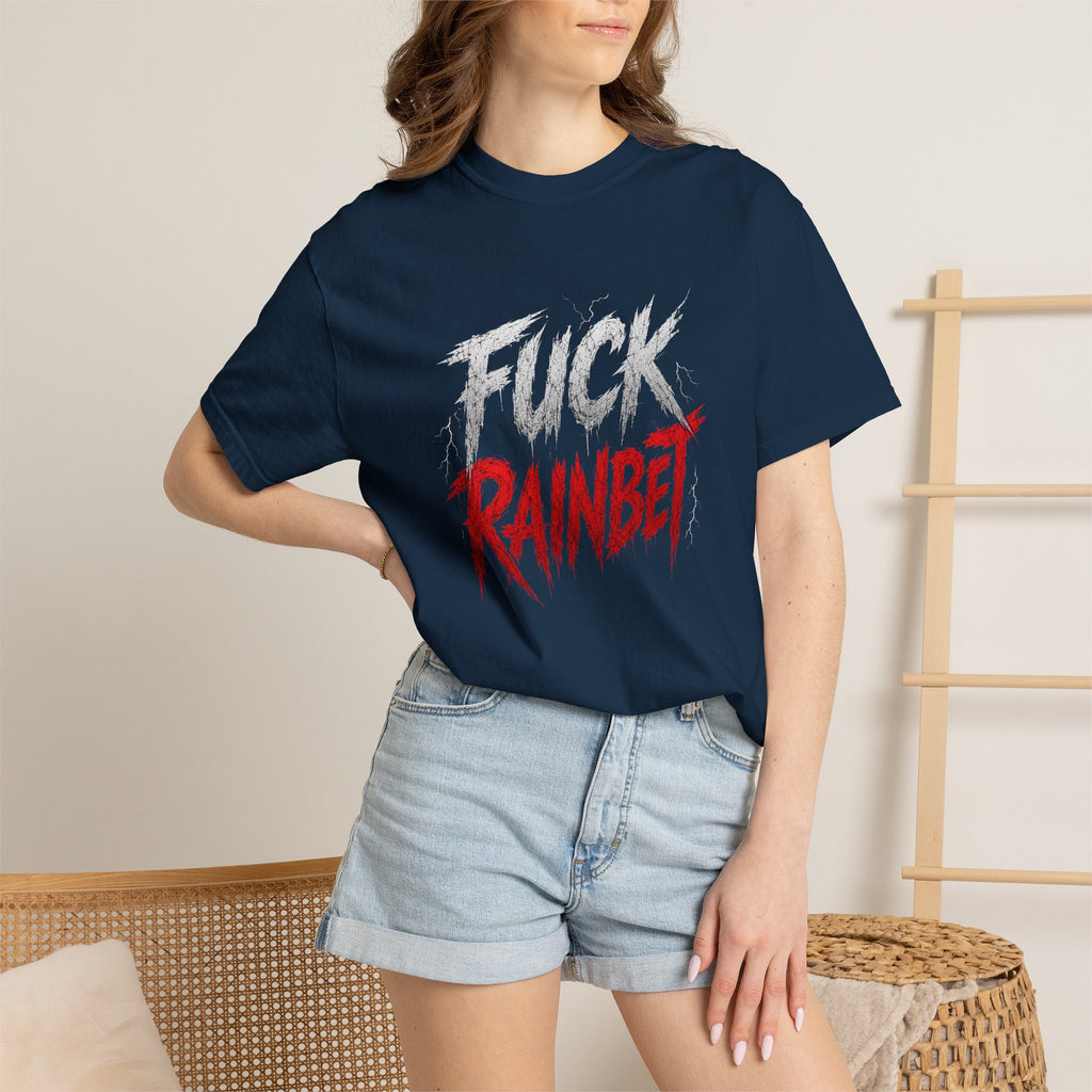 F*** Rainbet T-Shirt | Bold Graphic Text, Distressed Script