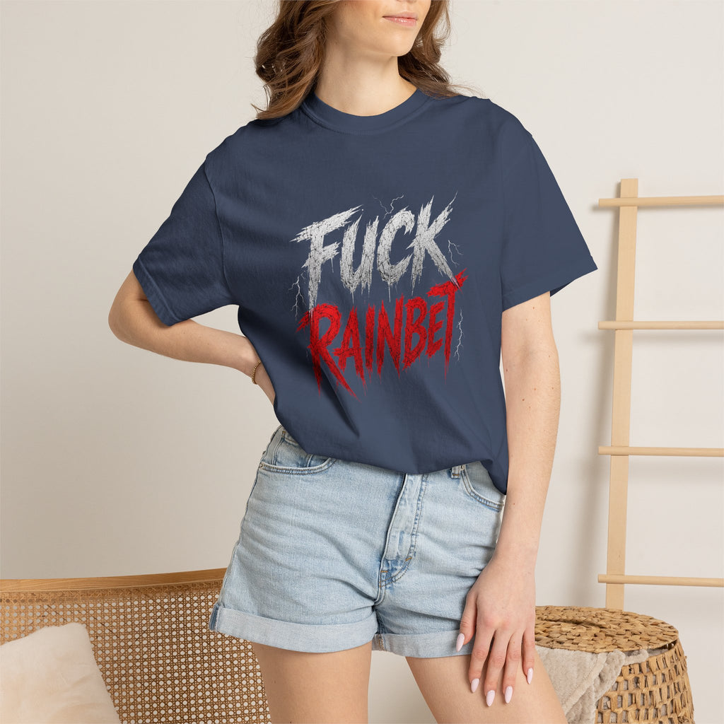 F*** Rainbet T-Shirt | Bold Graphic Text, Distressed Script