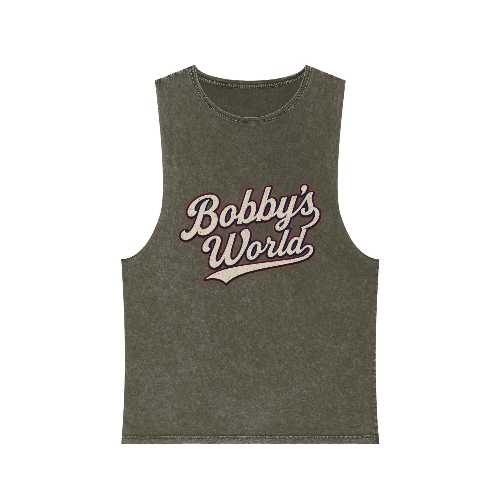 Bobby's World Stonewash Tank Top – Vintage Script Muscle Tee