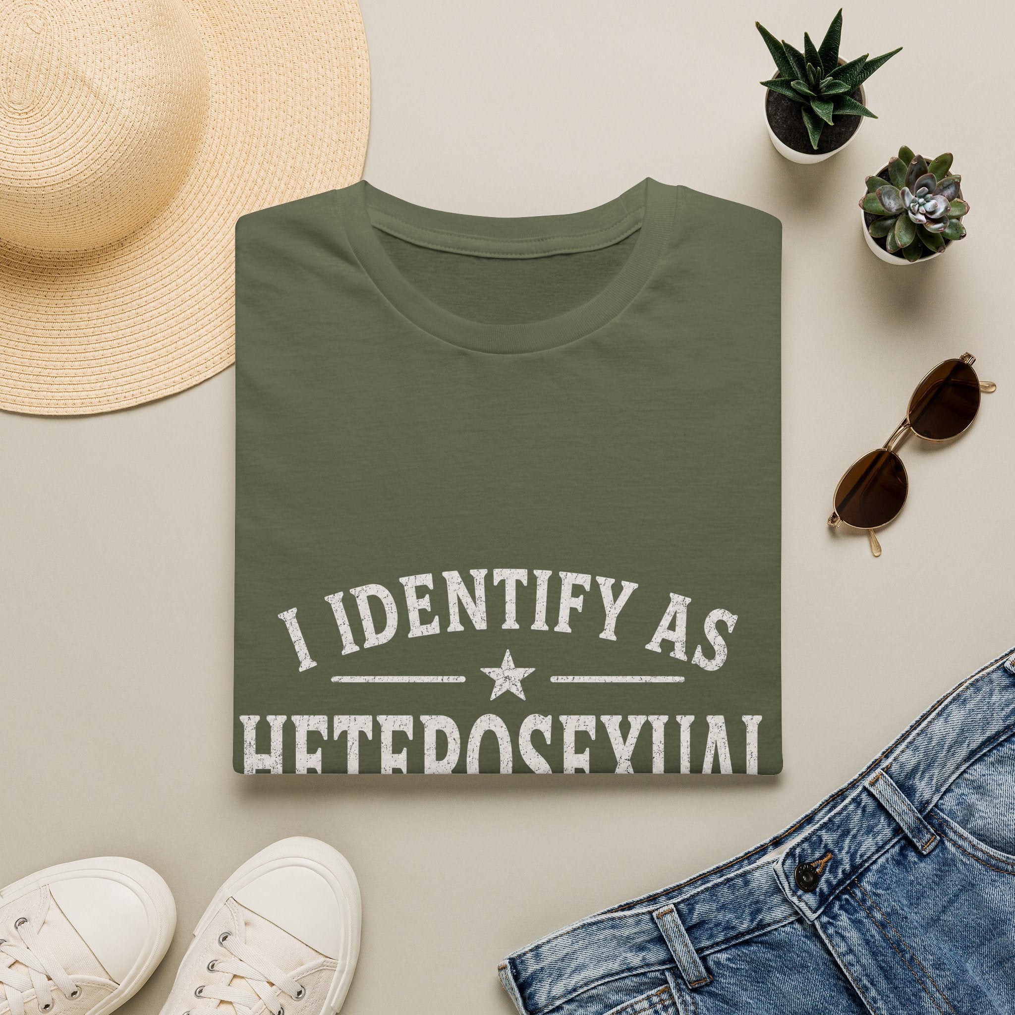 I Identify As Heterosexual T-Shirt — Statement Pride Tee