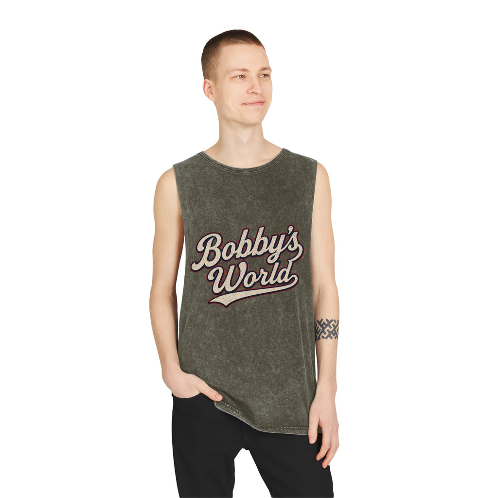 Bobby's World Stonewash Tank Top – Vintage Script Muscle Tee