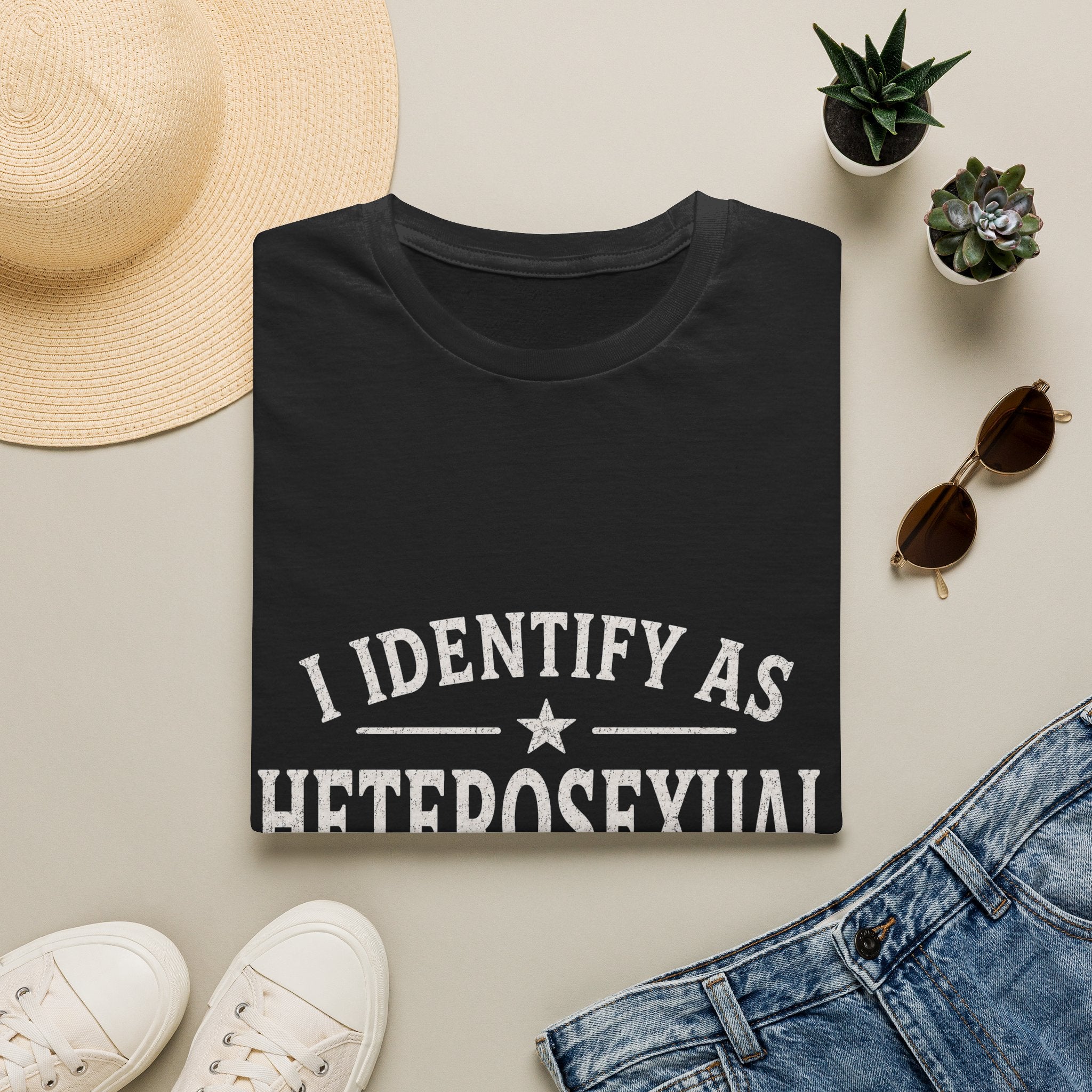 I Identify As Heterosexual T-Shirt — Statement Pride Tee