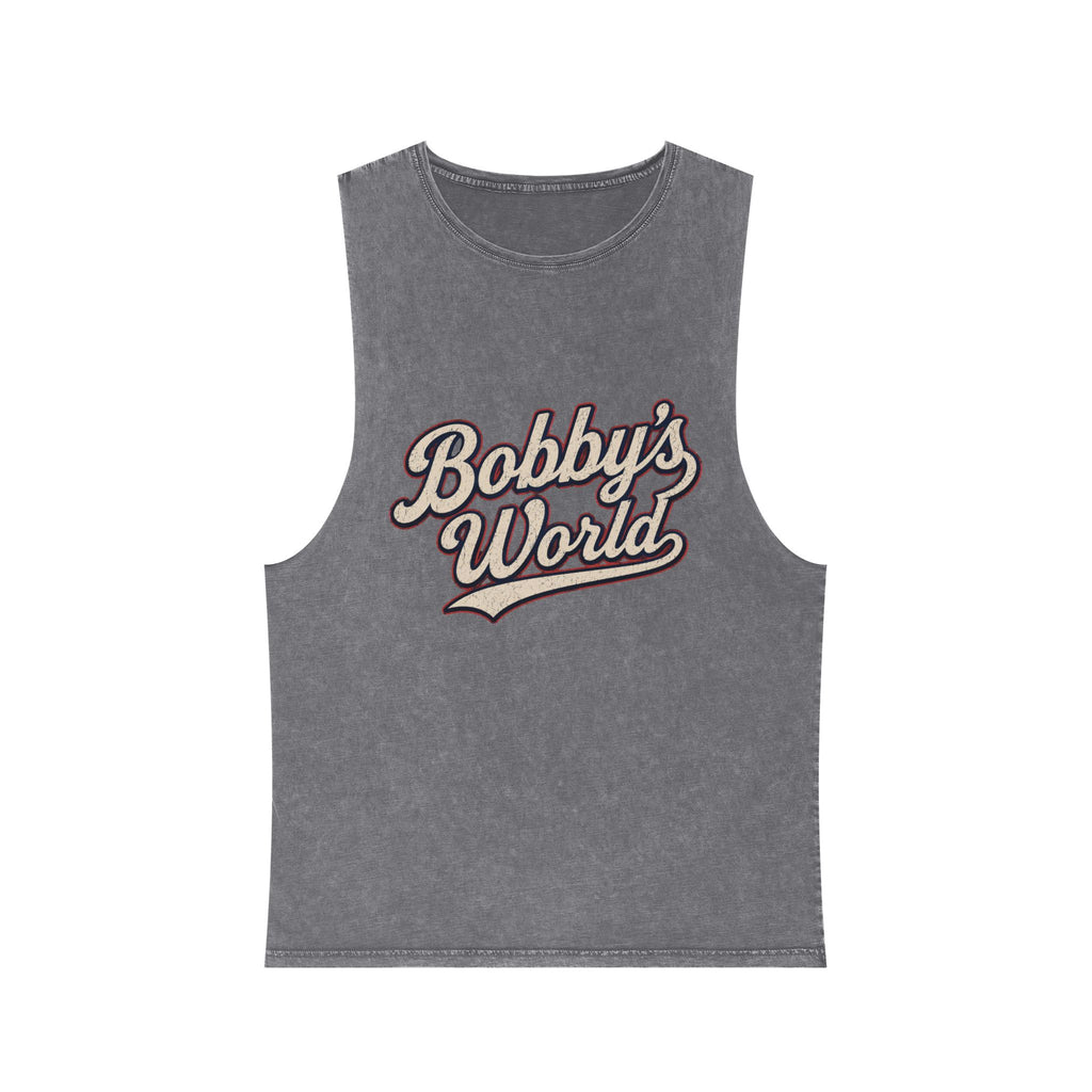 Bobby's World Stonewash Tank Top – Vintage Script Muscle Tee