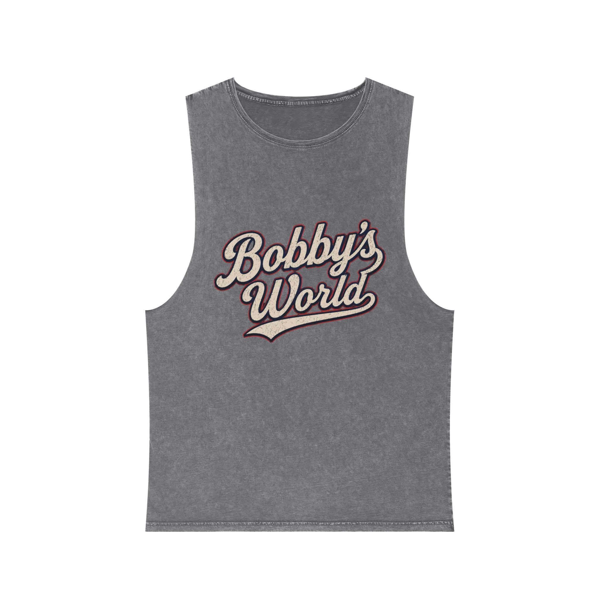 Bobby's World Stonewash Tank Top – Vintage Script Muscle Tee