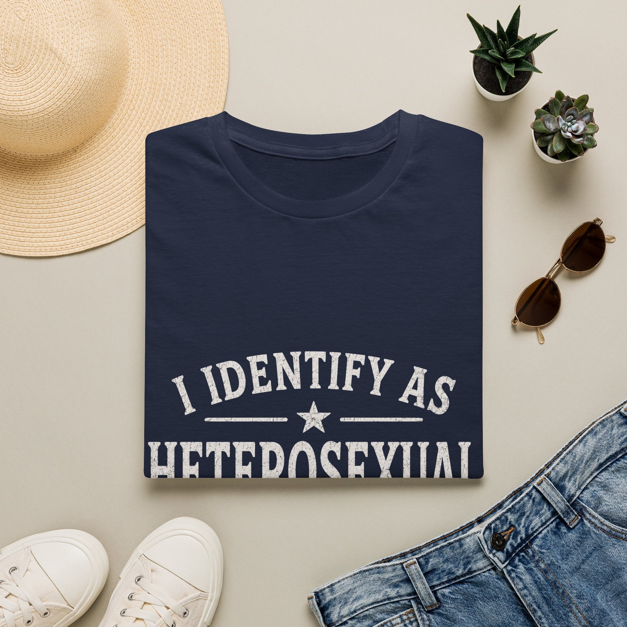 I Identify As Heterosexual T-Shirt — Statement Pride Tee