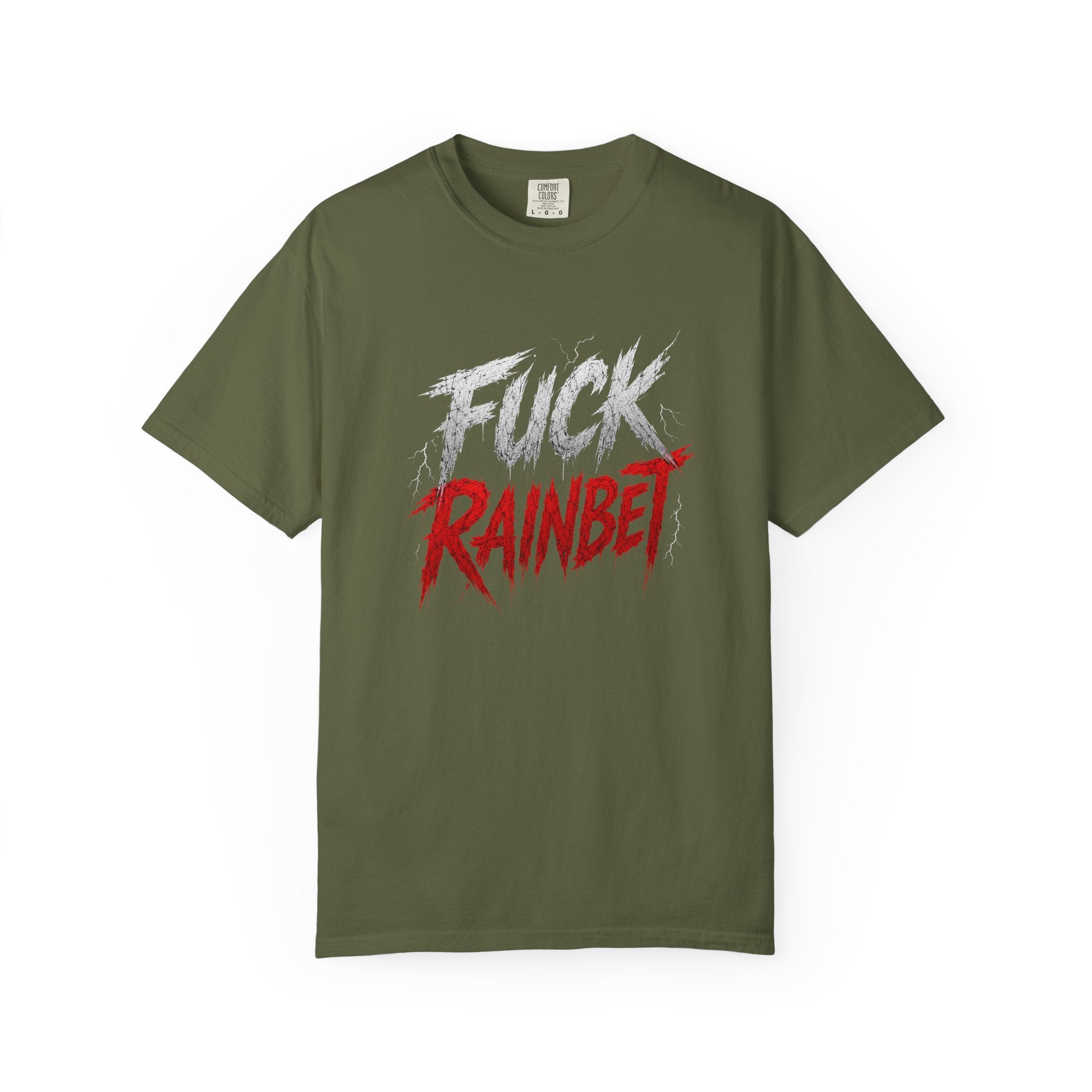 F*** Rainbet T-Shirt | Bold Graphic Text, Distressed Script