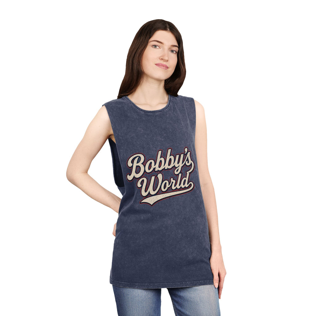 Bobby's World Stonewash Tank Top – Vintage Script Muscle Tee