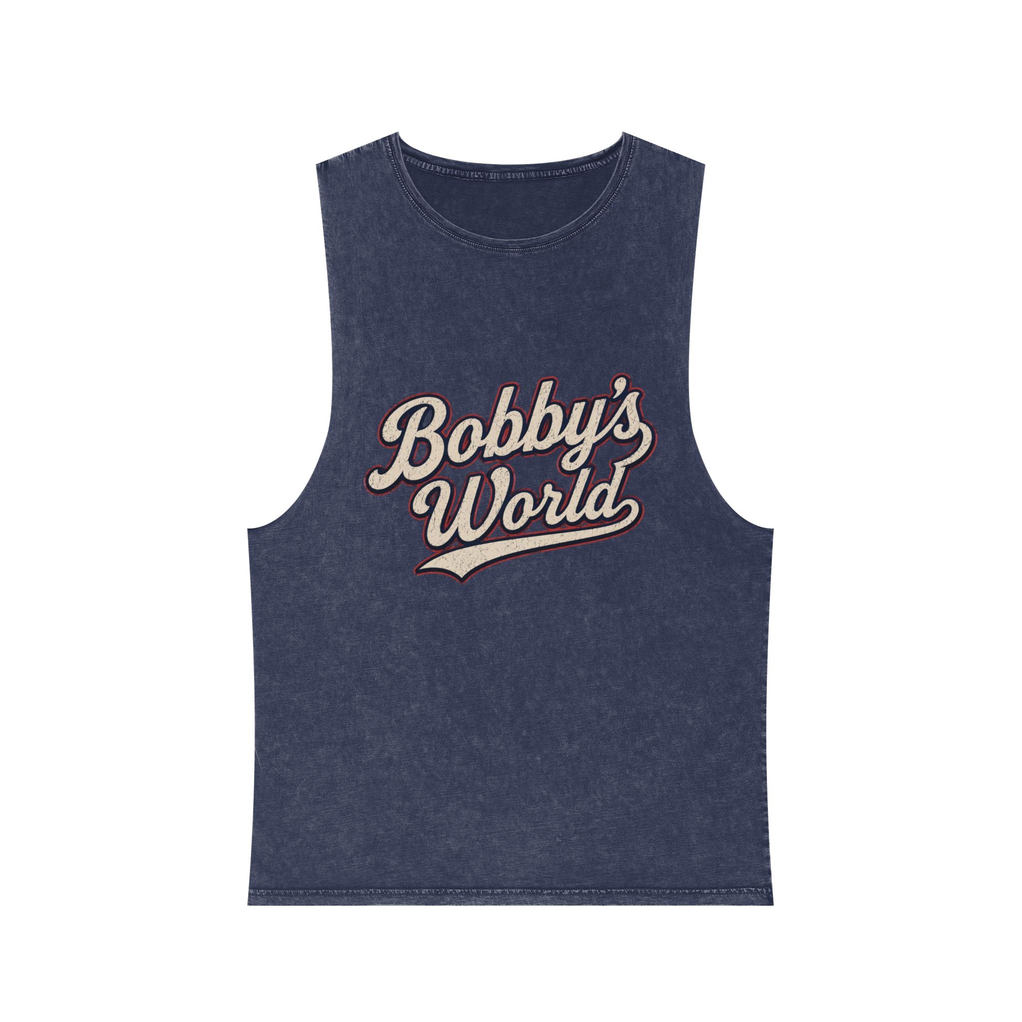 Bobby's World Stonewash Tank Top – Vintage Script Muscle Tee
