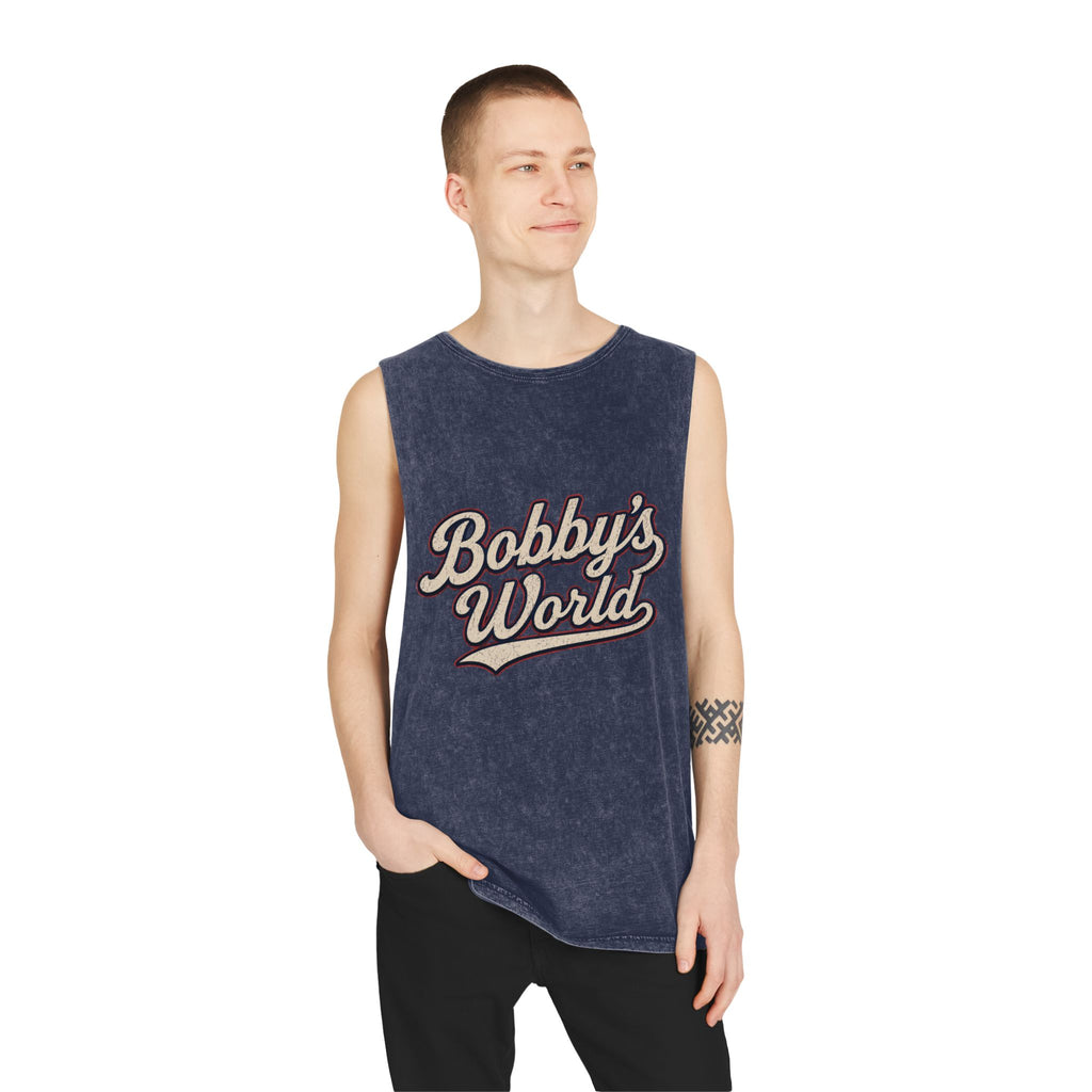 Bobby's World Stonewash Tank Top – Vintage Script Muscle Tee