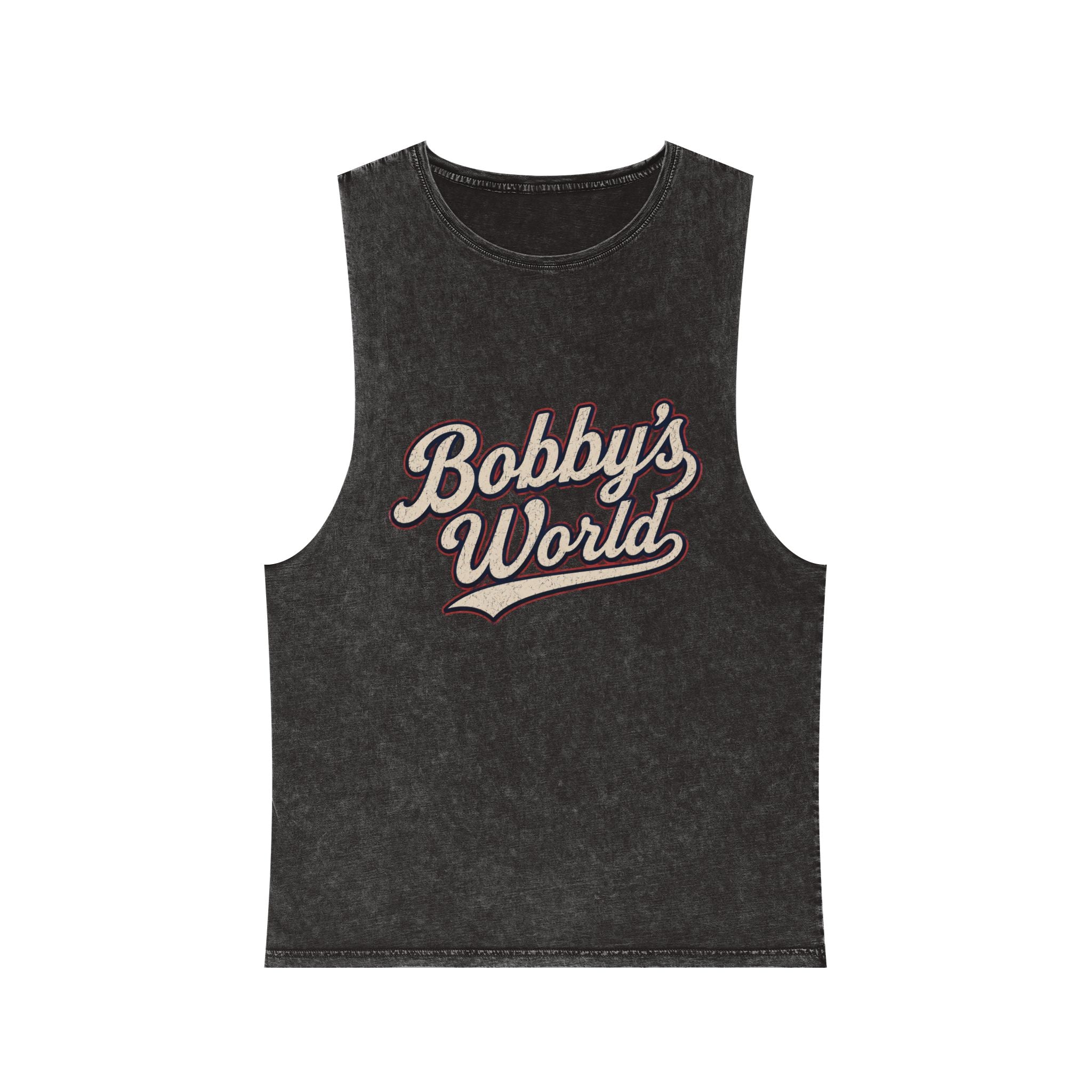 Bobby's World Stonewash Tank Top – Vintage Script Muscle Tee